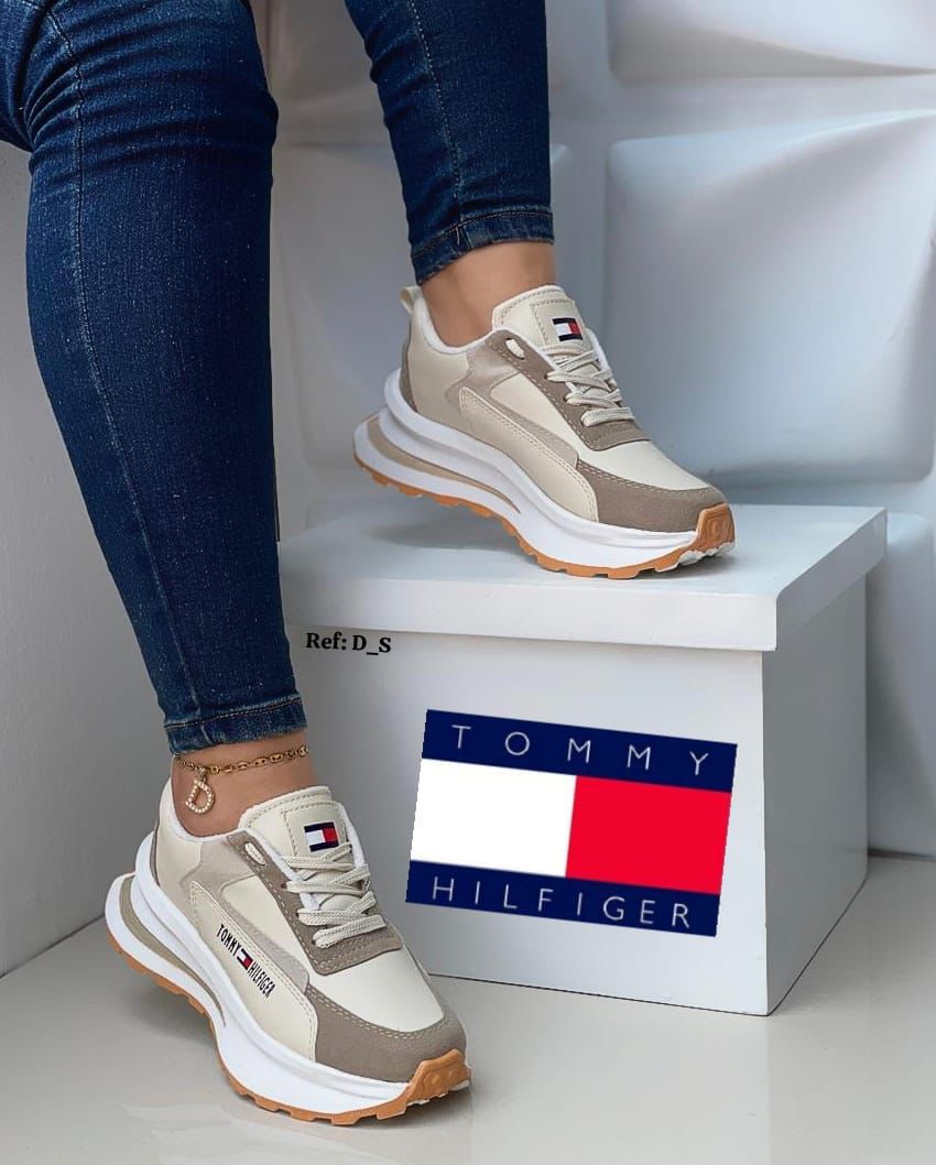 ✨TENIS TOMMY HILFIGER LASHMY ⚪🔴