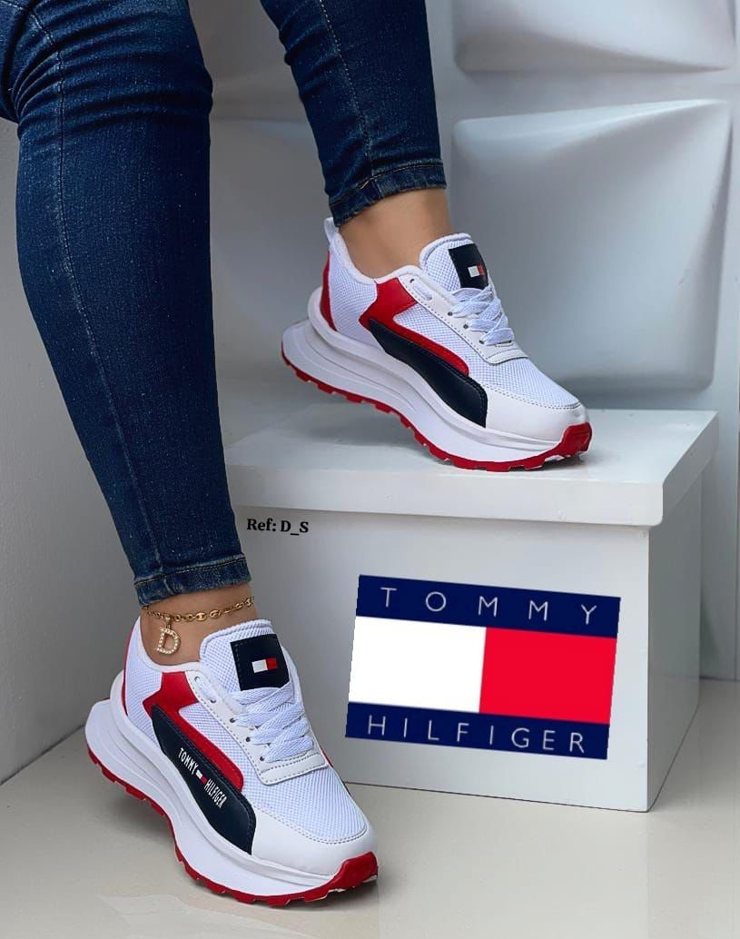 ✨TENIS TOMMY HILFIGER LASHMY ⚪🔴