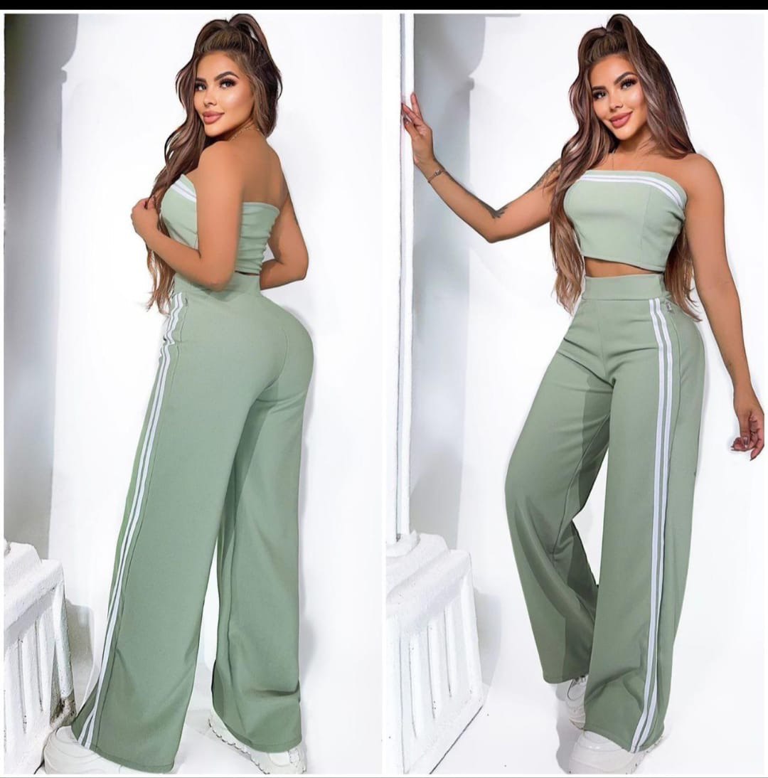 ✨Conjunto Pantalon Y Blusa Straple Venus ✨