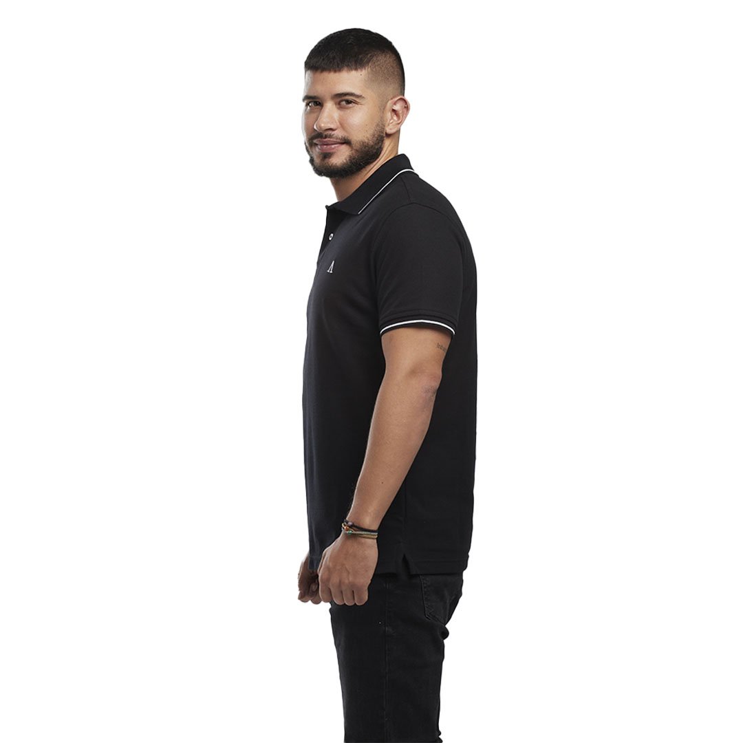 CAMISETA POLO NEGRA